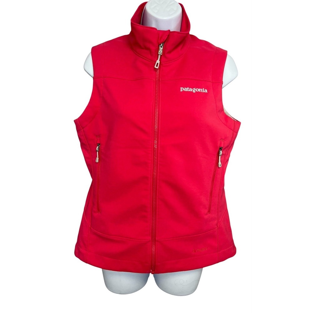 Patagonia Polartec Vest Women's Sz Small Pink Stretch Mesh Lined Full Zip